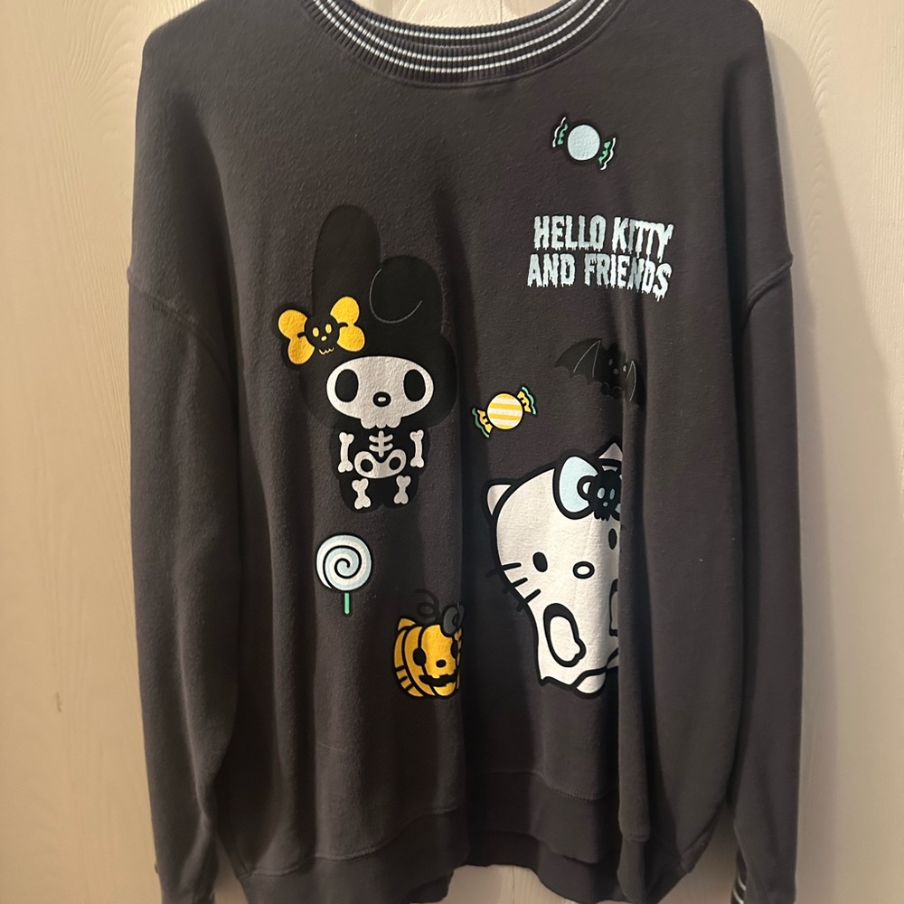 Hello Kitty and Friends Black Graphic Sweatshirt